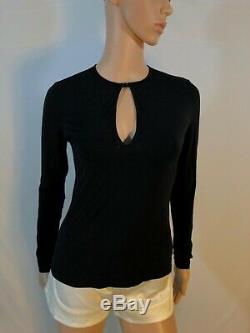 Authentic Gucci Womens Top Blouse Shirt Black Long Sleeve Size It 40 US S