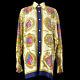 Authentic Hermes Long Sleeve Tops Shirts Gold Silk France Vintage #39 Y03856
