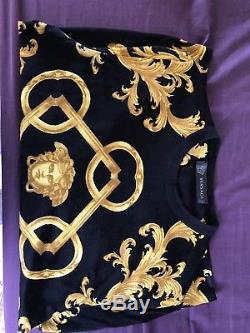 Authentic Mens Versace Baroque Allover Long Sleeve Top