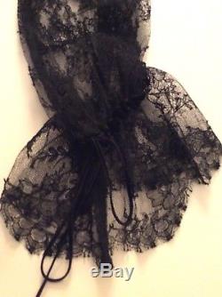 Authentic Rare Chanel Black Lace Long Sleeve Top