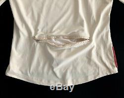 Authentic Women's PRADA Sport Stretch Thermo Long Sleeve Top Blouse Beige Size M