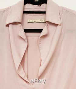 BALENCIAGA Womens Rose Deep-V Long Sleeve Lightweight Casual/Dress Top Blouse M