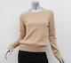Barrie Womens Classic Beige Cashmere Long-sleeve Crewneck Sweater Top M New