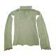 Baserange Green Cotton Turtleneck Long Sleeve Top Ladies Size S New Rrp105