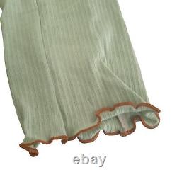 BASERANGE Green Cotton Turtleneck Long Sleeve Top Ladies Size S NEW RRP105