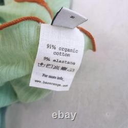 BASERANGE Green Cotton Turtleneck Long Sleeve Top Ladies Size S NEW RRP105