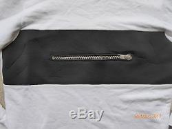 BERTHOLD Stylish White & Neoprene Black Zipper Long Sleeve SS14 Top Medium