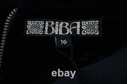 BIBA Ladies Black Bohemian Grande Crew Neck Short Sleeve Bird Print Top UK16