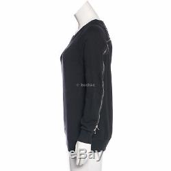BNWT DRIES VAN NOTEN zip detailed sweatshirt long sleeve jumper zipper top XS