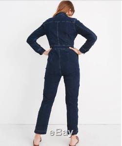 BNWT NEW MADEWELL shop Long Sleeve Slim Denim Coveralls Jumpsuit top Sz 10