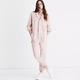 Bnwt New Madewell Shop Soft Pink Coveralls Jumpsuit Long Sleeve Top Sz Large