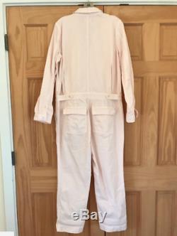 BNWT NEW Madewell shop Soft Pink Coveralls Jumpsuit Long Sleeve top Sz LARGE