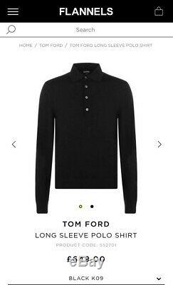BNWT RRP £590 TOM FORD wool long sleeve polo top sweater size 50, uk/usa 40 or L