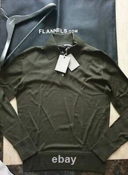 BNWT RRP £590 TOM FORD wool sweater long sleeve polo top size 50 uk/usa 40 or L