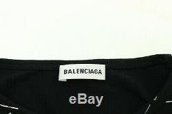 Balenciaga Women's Black Logo Long Sleeved Top T Shirt Size S