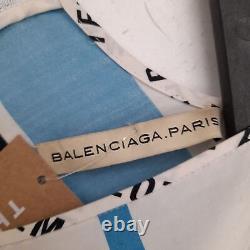Balenciaga Women's Top UK 8 White 100% Cotton Long Sleeve Basic