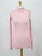 Balmain Rose Pink Womens Stretch Long Sleeve Turtle Neck Top Rrp £575 Hh