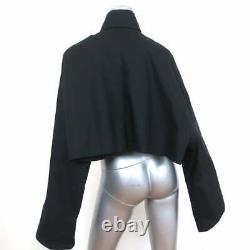 Balossa Cropped Shirt Black Cotton Size US 6 Long Sleeve Top