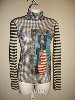 Beautiful, Uber Rare New Jean Paul Gaultier Maille Top In Iconic Mesh Fabric