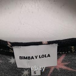 Bimba Y Lola Women's Top S Multi Graphic 100% Cotton Long Sleeve Basic