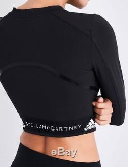 Bnwt Adidas Stella Mccartney Long Sleeve Run Crop Top Black S