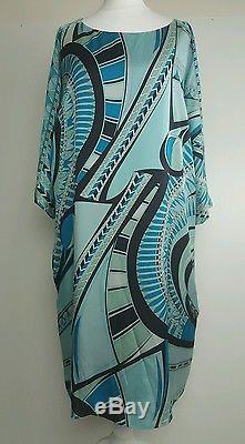 Bnwt EMILIO PUCCI patterned long sleeve silk dress. Top/tunic. Uk 10/42. £1095