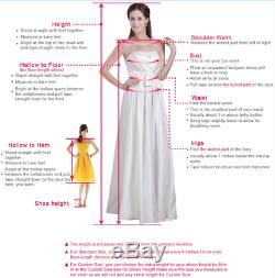 Boho Simple Long Sleeve Wedding Dress Bridal Dress Puffy Tulle Lace Top Plus SZ