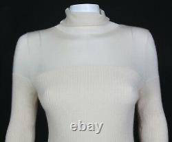 Brunello Cucinelli Creme Cashmere Turtleneck Fitted Sweater Top Womens Large 662