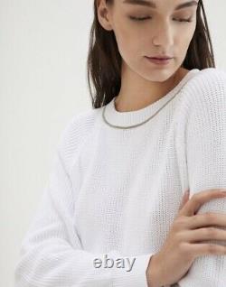 Brunello Cucinelli Sweater Monili Trim White Top size S