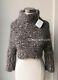 Brunello Cucinelli Sweater Top Cropped Knit Long Sleeve Sequin Designer Size S