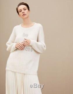 Brunello Cucinelli Sweater top long sleeve lightweight Monili Trim Size xs