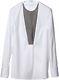 Brunello Cucinelli White Dress Shirt Top Blouse Long Sleeve Monili Size M