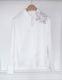 Brunello Cucinelli White Shirt Top With Monili Detail Long Sleeve Button Size M