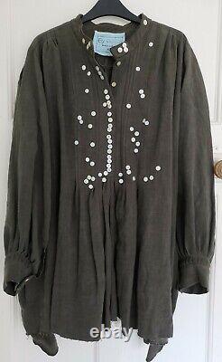 By Walid Ladies XL Olive Green Oversized Tunic Top Size XL