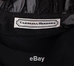 CAROLINA HERRERA Womens VINTAGE Black Lace Long-Sleeve Blouse Top Shirt S