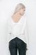 Celine White Ivory Silk Crepe Long Sleeve Criss Cross Back Blouse Dress Top 36/4