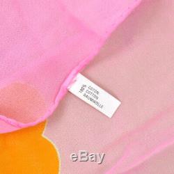 CHANEL 00T #42 CC With Scarf Long Sleeve Tops Blouse Shirt Pink Silk NR15112