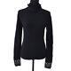 Chanel 04a #42 Turtleneck Long Sleeves Knit Tops Black Authentic 01926