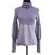Chanel 05a #40 Turtleneck Long Sleeves Knit Tops Purple Italy Authentic 00820