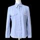 Chanel 05c #38 Cc Long Sleeve Tops Blouse Shirt Light Blue Authentic 01738