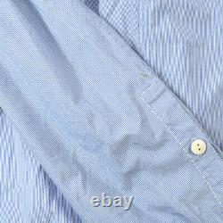 CHANEL 05C #38 CC Long Sleeve Tops Blouse Shirt Light Blue Authentic 01738