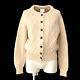 Chanel 96a #42 Cc Button Long Sleeves Knit Tops Cardigan Ivory A49058