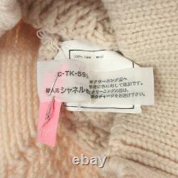 CHANEL 96A #42 Turtleneck Long Sleeve Sweater Tops Ivory Wool GS01630k