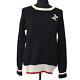 Chanel 96a #48 Round Neck Cc Logos Long Sleeve Knit Tops Black Cashmere Gs02291e