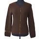 Chanel 99a #36 V-neck Cc Logos Long Sleeve Knit Tops Brown Authentic 02113