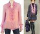 Chanel Blouse Orchid Pink Silk Long Sleeve Top 46 Us 14