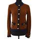 Chanel Cc Logos Button Long Sleeve Cardigan Tops Brown Authentic Ak35586c