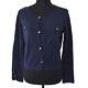 Chanel Cc Logos Button Long Sleeve Cardigan Tops Navy Authentic Gs01635b