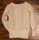 Chanel Ivory Cashmere Blend Cc Long Sleeve Sweater Top 36 Med/lg Excellent