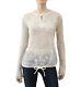 Chanel Make Up De Chanel White Lace Long Sleeve Cover Up Pullover Top L